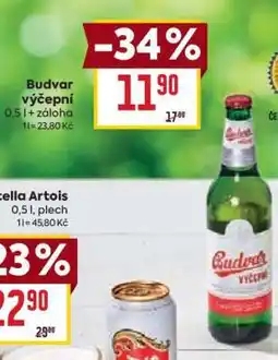 Billa Budvar výčepní nabídka