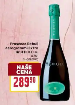 Billa Prosecco Rebuli Zerogrammi, Extra Brut D.O.C.G nabídka