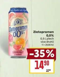 Billa Zlatopramen 0,0% nabídka