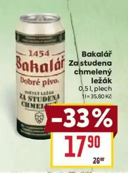 Billa Bakalář Za studena chmelený ležák nabídka