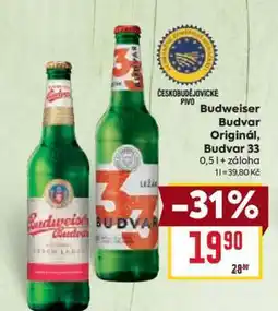 Billa Budweiser Budvar Original Budvar 33 nabídka