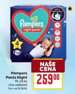 Billa Pampers Pants Night nabídka