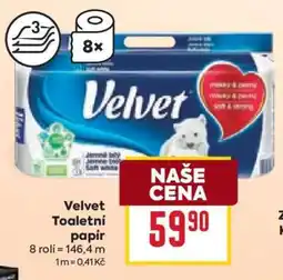 Billa Velvet Toaletní papír nabídka