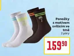 Billa Ponožky s motivem svítícím ve tmě nabídka
