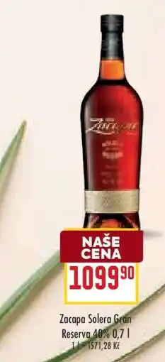 Billa Zacapa Solera Gran Reserva 40% 0,7 l nabídka