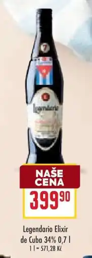 Billa Legendario Elixir de Cuba 34% 0,7 l nabídka
