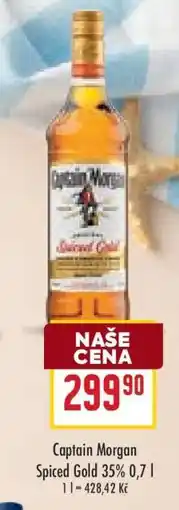 Billa Captain Morgan Spiced Gold 35%, 0,7 l nabídka