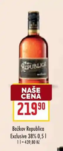 Billa Božkov Republica Exclusive 38% 0,5 l nabídka