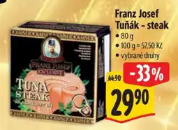 Albert Franz Josef Tuňák steak nabídka