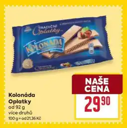 Billa Kolonáda oplatky nabídka