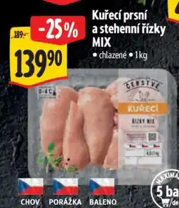 Albert Kuřecí prsí a stehenní řízky MIX nabídka
