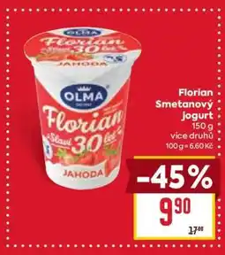 Billa Florian Smetanový jogurt nabídka