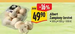 Albert Albert Žampiony čerstvé nabídka