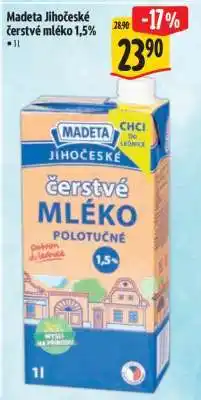 Albert MADETA Jihočeské Čerstvé mléko 1,5% nabídka