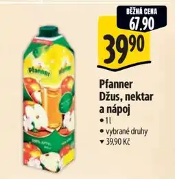 Albert Pfanner džus, nektar a nápoj nabídka