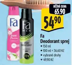 Albert Fa Deodorant sprej nabídka