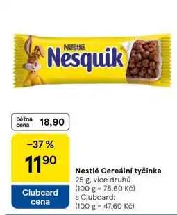 Tesco Nestlé Cereální tyčinka nabídka