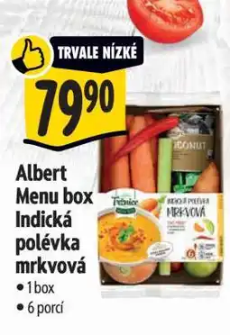 Albert Albert Menu box Indická polévka mrkvová nabídka