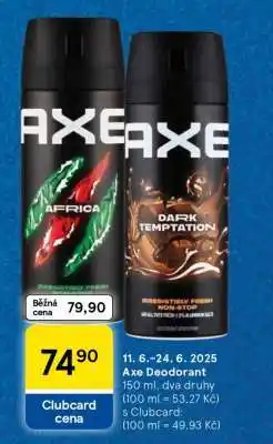 Tesco Axe deodorant nabídka