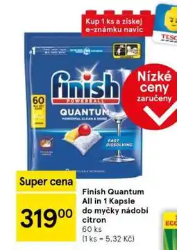 Tesco Finish Quantum All in 1 Kapsle do myčky nádobí citron nabídka