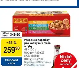 Tesco Propesko Kapsičky pro kočky mix masa a ryby nabídka