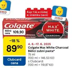 Tesco Colgate Max White Charcoal Bělící zubní pasta nabídka