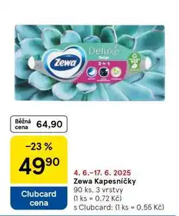 Tesco Zewa Kapesníčky nabídka