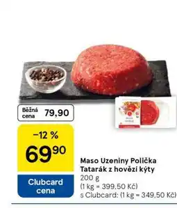 Tesco Maso Uzeniny Polička Tatarák z hovězí kýty nabídka