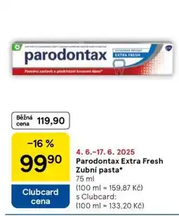 Tesco Parodontax Extra Fresh Zubní pasta nabídka