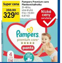 Tesco Pampers premium care Plenkové kalhotky nabídka