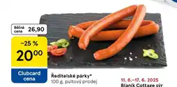 Tesco Ředitelské párky nabídka