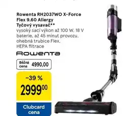 Tesco Rowenta RH2037WO X-Force Flex 9.60 Allergy Tyčový vysavač nabídka