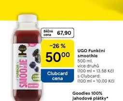 Tesco UGO Funkční smoothie nabídka