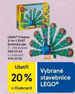Tesco LEGO Creator 3-in-1 31157 Exotický páv nabídka