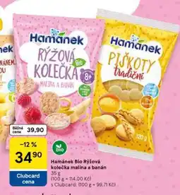 Tesco Hamánek Bio Rýžová kolečka malina a banán nabídka
