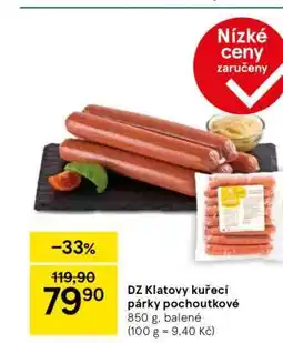 Tesco DZ Klatovy Kuřecí párky pochoutkové nabídka