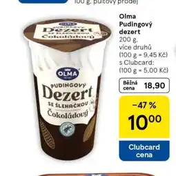 Tesco OLMA Pudingový dezert nabídka