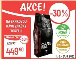 Globus Zrnková káva značky Torelli nabídka