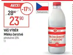Globus Váš výběr Mléko čerstvé plnotučné 3,5% nabídka
