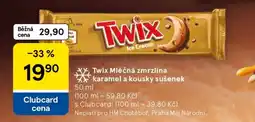 Tesco Twix Mléčná zmrzlina karamel a kousky sušenek nabídka