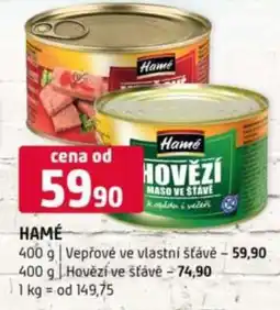 Terno HAMÉ Hovězí ve šťávě nabídka