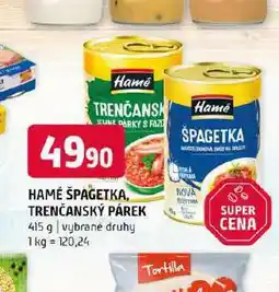 Terno Hamé trenčanský párek nabídka