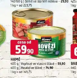 Terno Hamé hovězí ve šťávě nabídka