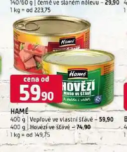 Terno Hamé vepřové ve vlastní šťávě nabídka
