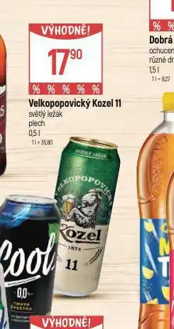 Globus Pivo velkopopovický kozel 11 nabídka