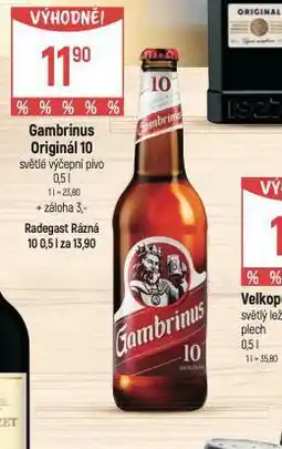 Globus Pivo gambrinus originál nabídka