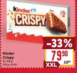 Billa Kinder Crispy nabídka