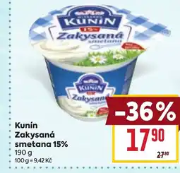 Billa Kunín Zakysaná smetana 15% nabídka