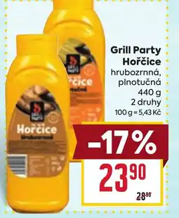 Billa Grill Party Hořčice hrubozrnná, plnotučná nabídka