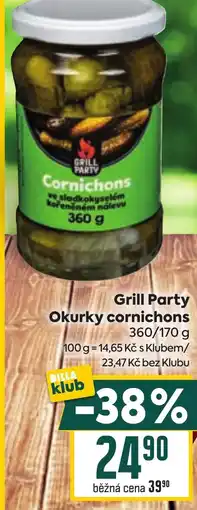 Billa Grill Party Okurky cornichons nabídka